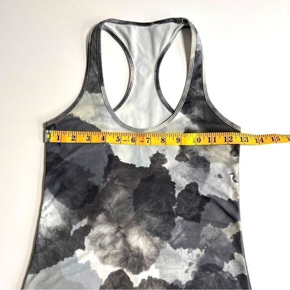 lululemon Cool Racerback White Coal Tinted Canvas Super Racerback Tank Size 4 - Picture 6 of 11